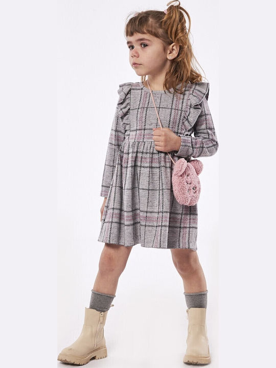Children's Dress Long Sleeve Set with Accessories Gray