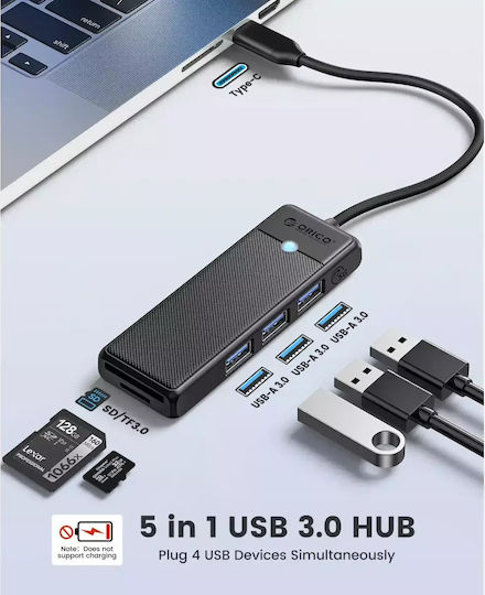 Orico Hub 3 Θυρών USB 3.0 με σύνδεση USB-C