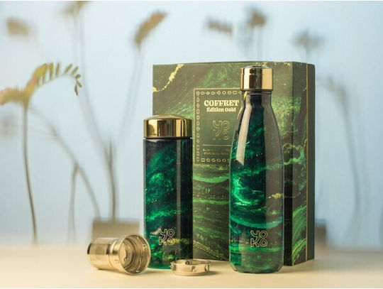 Yoko Flasche Thermosflasche Rostfreier Stahl BPA Frei 500ml Grün