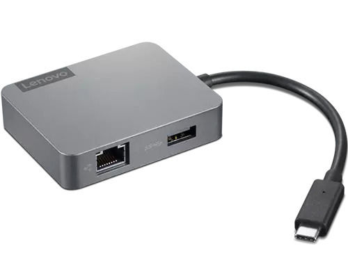 Lenovo USB-C Docking Station με DisplayPort 4K Ethernet και σύνδεση 2 Οθονών Γκρι (GX91A34575)