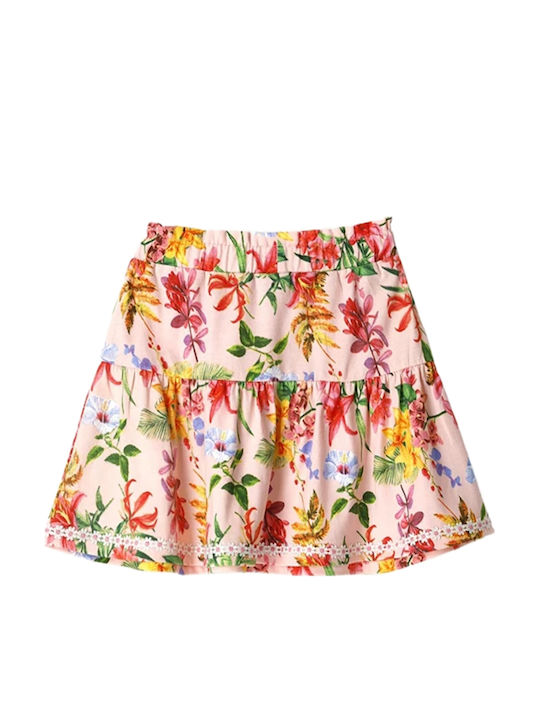 Fustă Plisată pentru Copii Floral Multicoloră