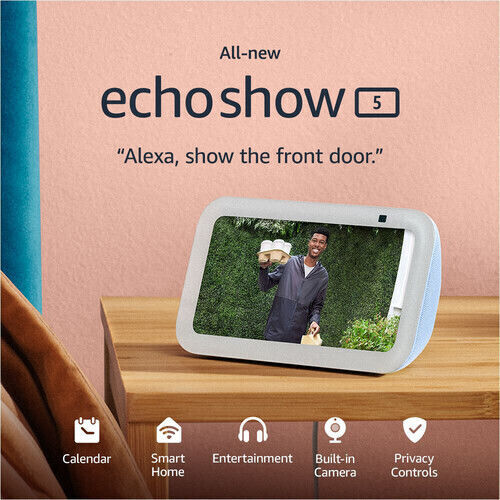 Amazon Echo Show 5 (3nd Gen) Умен хъб Wi-Fi / Bluetooth Съвместим с Alexa