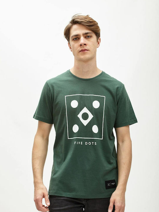 HoodLoom T-shirt Bărbătesc cu Mânecă Scurtă Verde