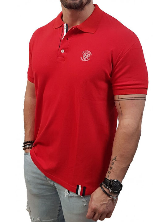 Mrt Martini Men's Short Sleeve Blouse Polo Red