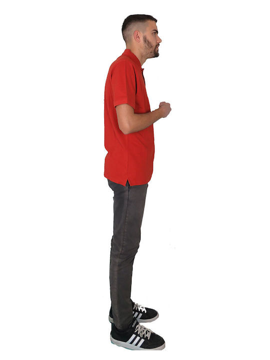 Polo Kurzarmbluse Rot