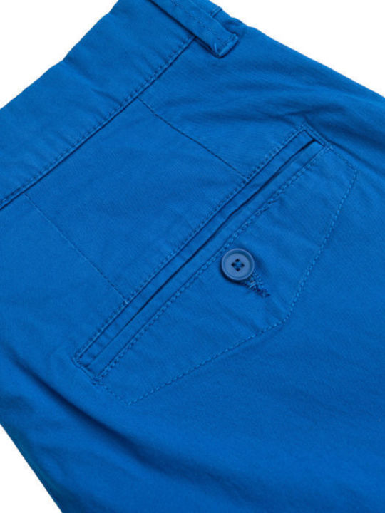 Gnious Herrenhose Chino Elastisch in Normaler Passform Blau