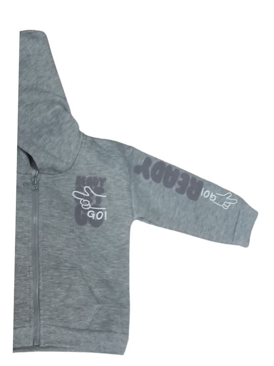 Trax Hooded Sweatshirt with Zipper Gray