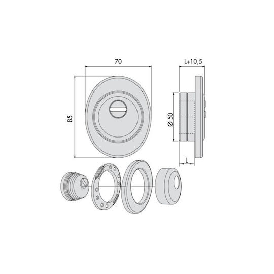 Cisa Defender Lock Armoured Door Silver