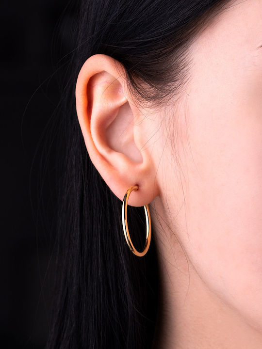 George Art Jewels Earrings Hoops made of Gold 14K