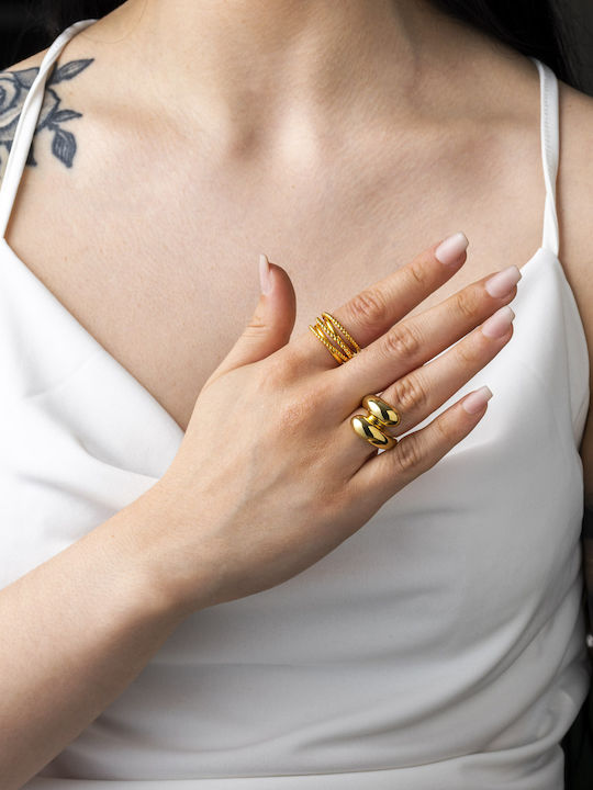 George Art Jewels Γυναικείο Δαχτυλίδι από Ασήμι Επιχρυσωμένο George Art Jewels Γυναικείο Δαχτυλίδι από Ασήμι Επιχρυσωμένο