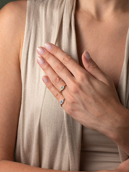George Art Jewels Damen Ring Ehering aus Silber Vergoldet