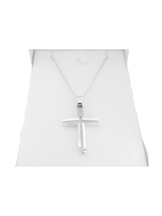 Papadopoulos Gold Women's White Gold Cross 14K