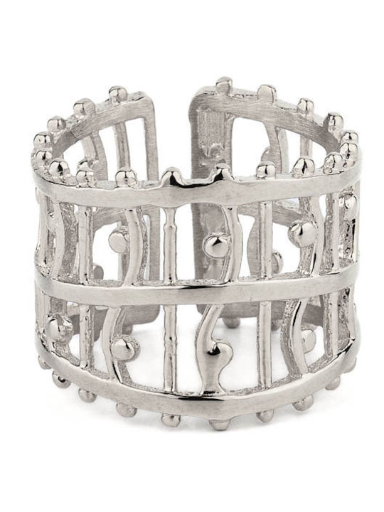 George Art Jewels Γυναικείο Δαχτυλίδι από Ασήμι Επιχρυσωμένο
