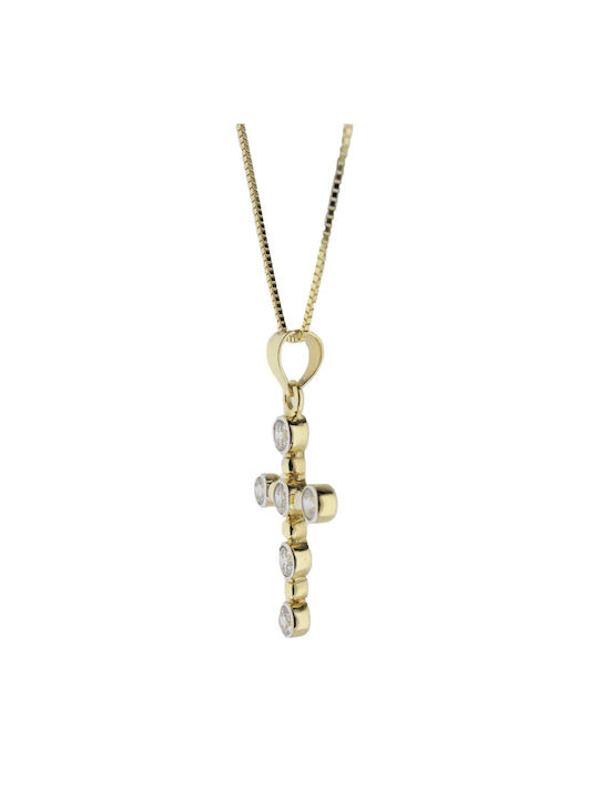 Papadopoulos Gold Damen Gold Kreuz 14K mit Kette