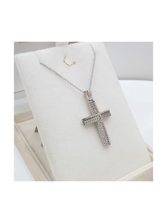 Papadopoulos Gold Women's White Gold Cross 14K