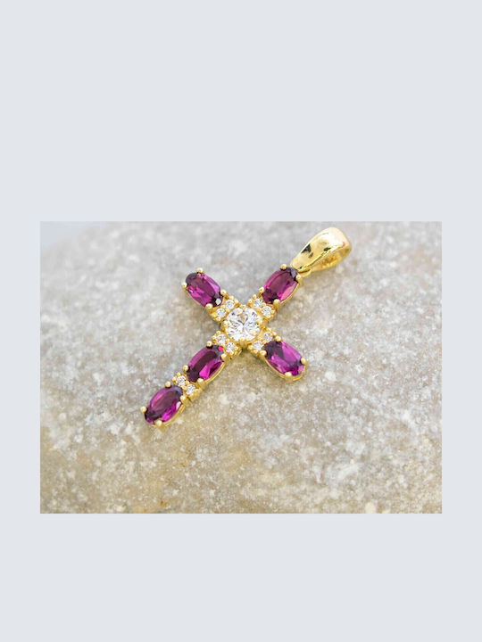Katsigiannis Women's Gold Cross 14K with Chain