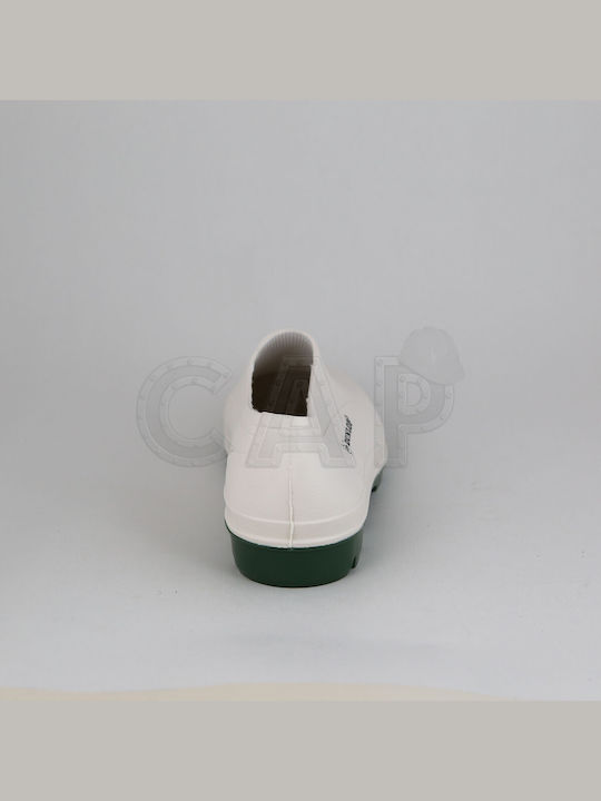 Dunlop Bicolour Non-Slip Work Wellies Ankle White