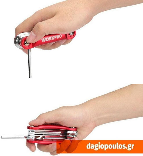 WorkPro Allen-Schlüssel-Set mit 8 Schlüsseln
