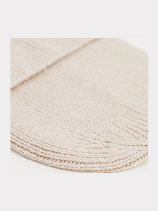 Knitted Beanie Cap Beige