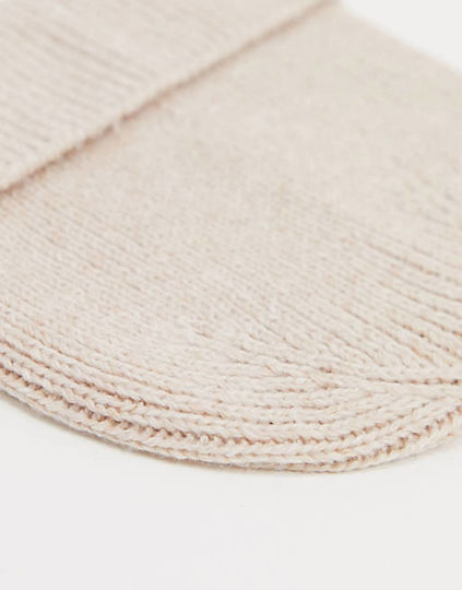 Beanie Frauen Beanie Gestrickt in Beige Farbe