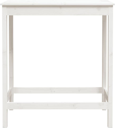 Table Bar from Solid Wood White 100x50x110cm