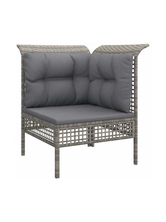 Canapea de colț Exterior Rattan cu Perne 65x65x75cm