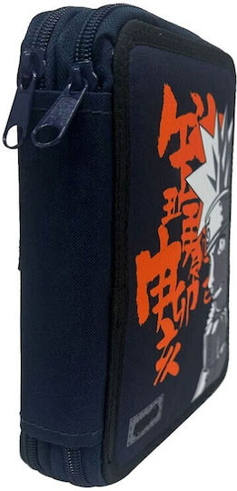 Gim Naruto Letters Pencil Case Barrel with 2 Compartments Multicolored