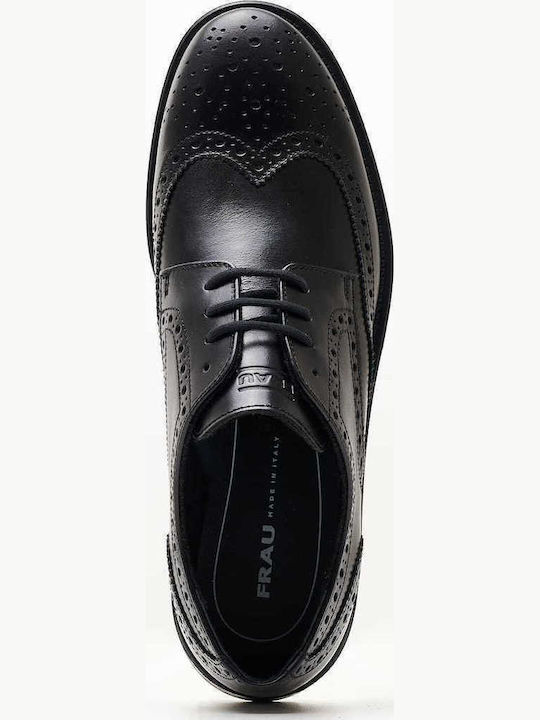 Δερμάτινα Γυναικεία Oxfords σε Μαύρο Χρώμα