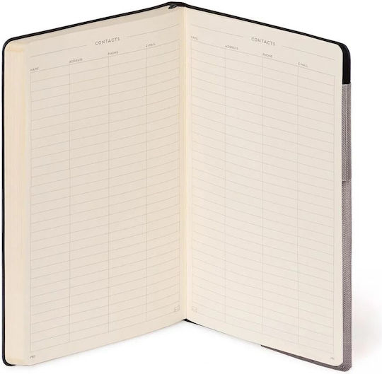 Legami Milano Notebook 96 Sheets A6 Ruled with Elastic Gray