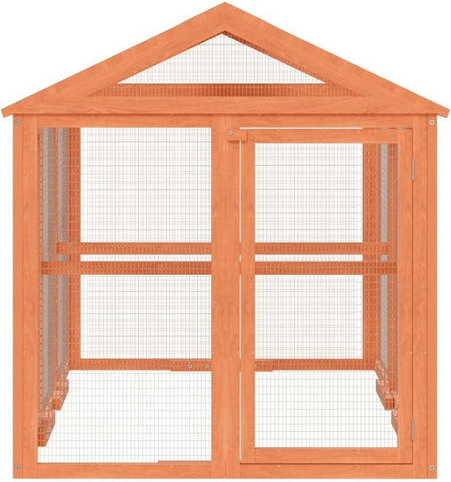 vidaXL Metallisches Hundepark 104x104x104cm Braun