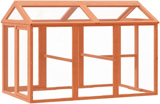 vidaXL Metallisches Hundepark 104x104x104cm Braun