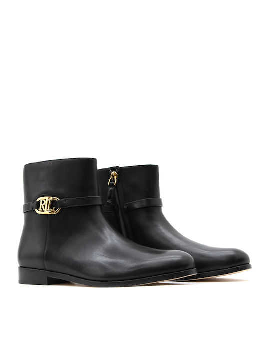 Leather Women's Ankle Boots Black