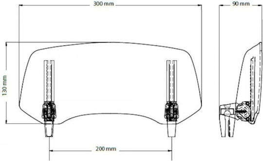 Puig Clip on Motorcycle Windshield & Windscreen Tinted Visor for Aprilia Tuareg 20764H