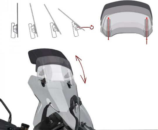 Puig Clip on Motorcycle Windshield & Windscreen Tinted Visor for Aprilia Tuareg 20764H