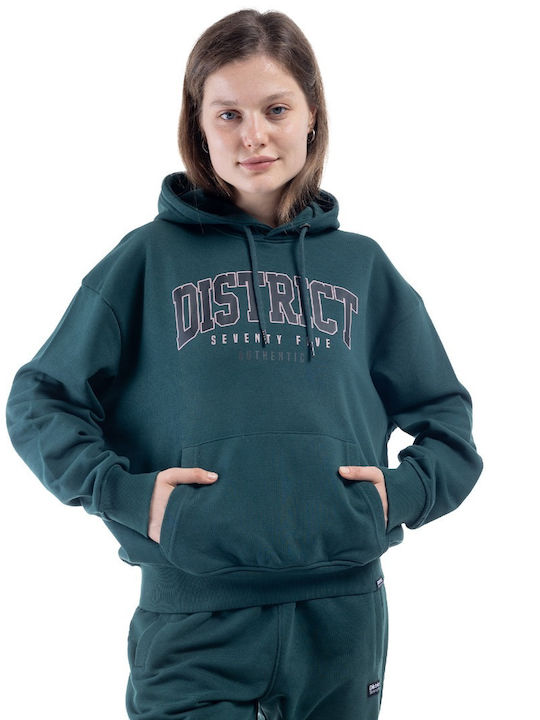 District75 Women's Hooded Fleece Sweatshirt Green