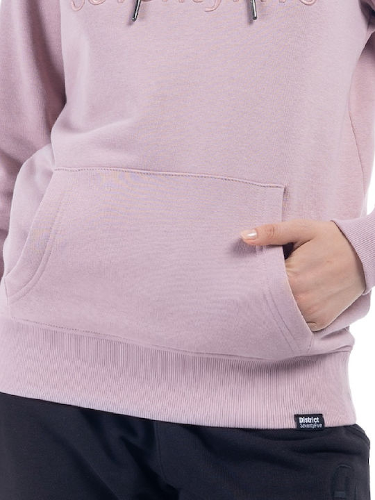 Damen Sweatshirt Kapuzen Rosa