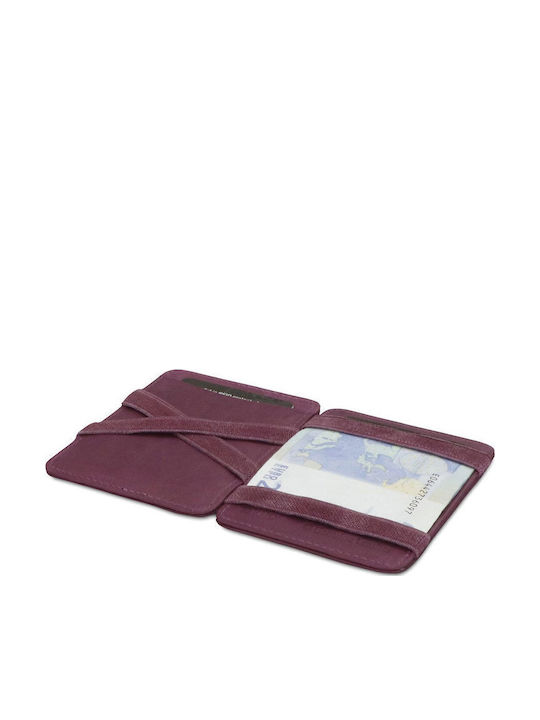 Δερμάτινο Ανδρικό Πορτοφόλι με RFID Μωβ