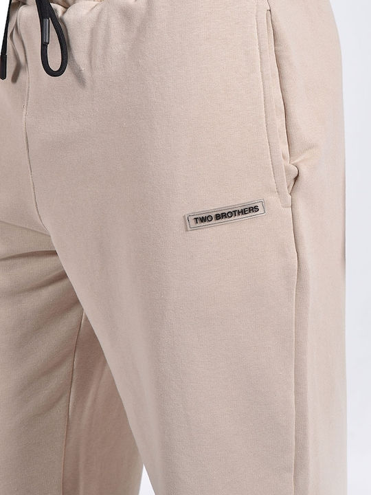 Clever Men's Sweatpants with Rubber Beige