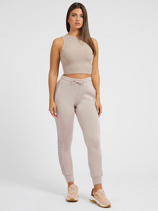 Allie Scuba Ψηλόμεσο Παντελόνι Φόρμας με Λάστιχο Posh Taupe