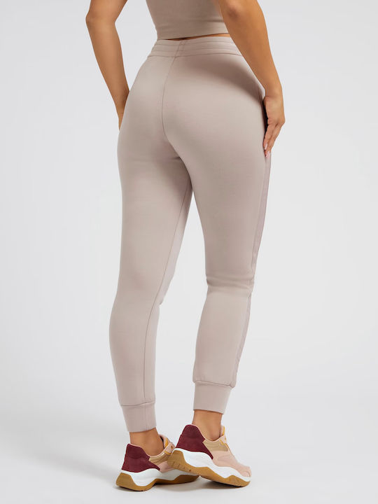 Guess Allie Scuba Pantaloni de trening pentru femei cu cauciuc Posh Taupe