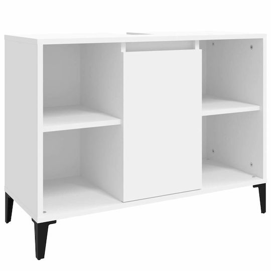 vidaXL Badezimmerschrank B80xT33xH60cm Weiß