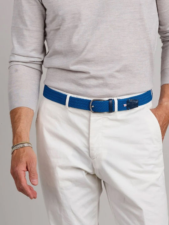 Men's Belt Knitted Blue