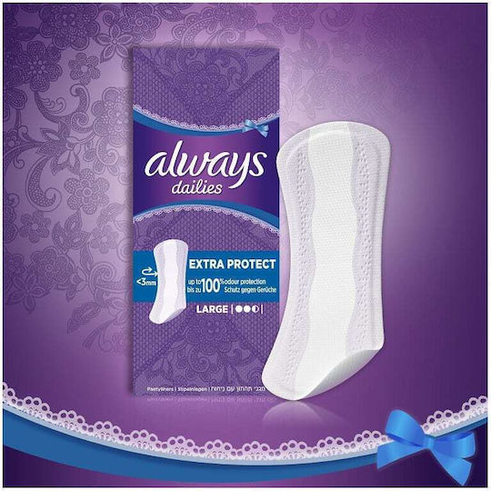 Always Dailies Extra Protect Long Plus Slipeinlagen für Starke Strömung 2.5 Tropfen 24Stück
