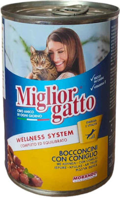 Morando Miglior Gato Professional Wet Food for Adult Cats In Can with Rabbit Pate 1pc 405gr