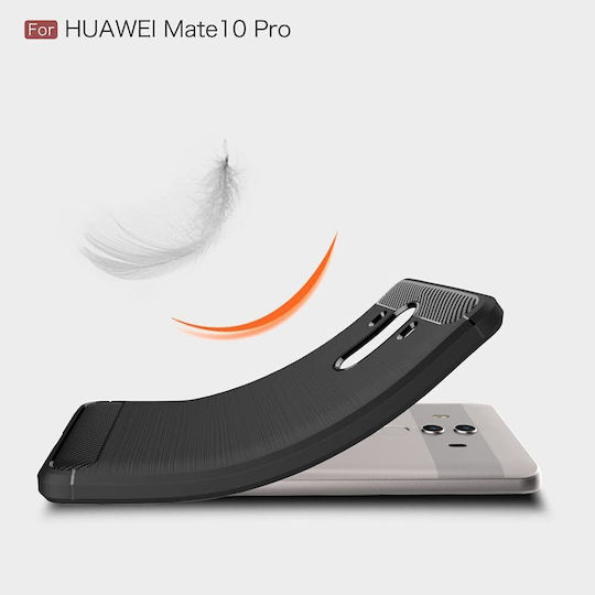 Techsuit Carbon Back Cover Silicon Negru (Huawei Mate 10 Pro)