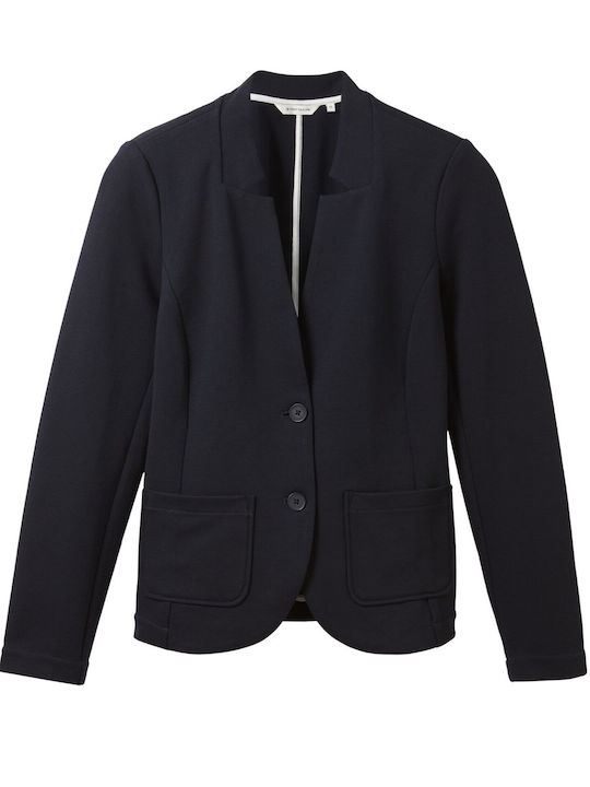 Tom Tailor Γυναικείο Σακάκι Navy Μπλε