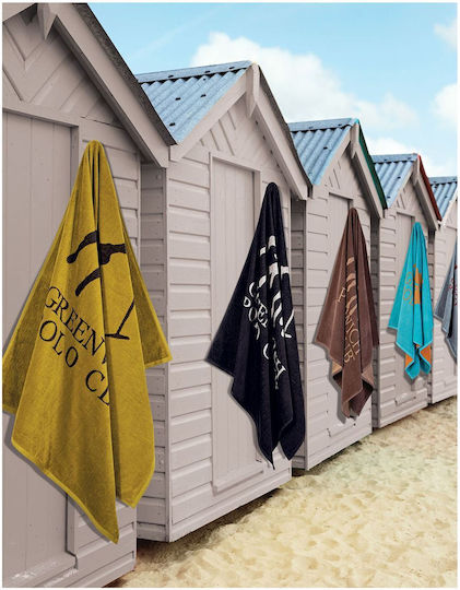 Greenwich Polo Club Beach Towel Cotton Brown 170x90cm.
