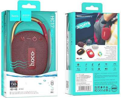 Hoco HC17 Easy Joys Bluetooth Speaker 5W with Radio and Battery Life up to 4 hours Wine Red