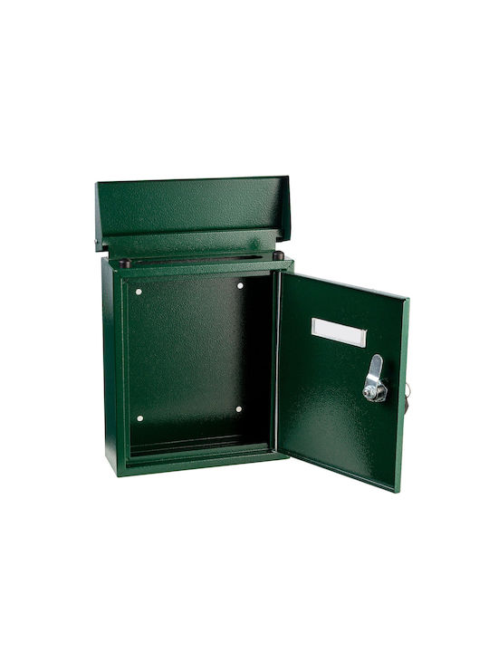 Apartment Building Mailbox Inox in Black Color 20x6.5x25.5cm