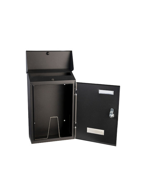 Пощенска Кутия за Блок Inox в Черен Цвят 23.5x36x36см
